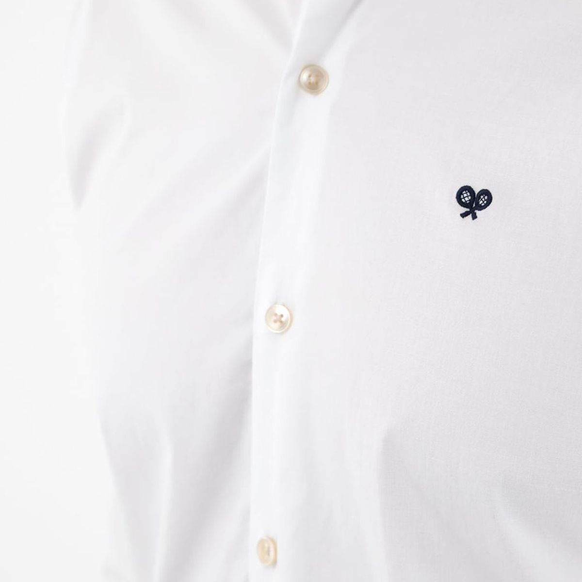 TENNIS - Camisa blanca manga larga para hombre