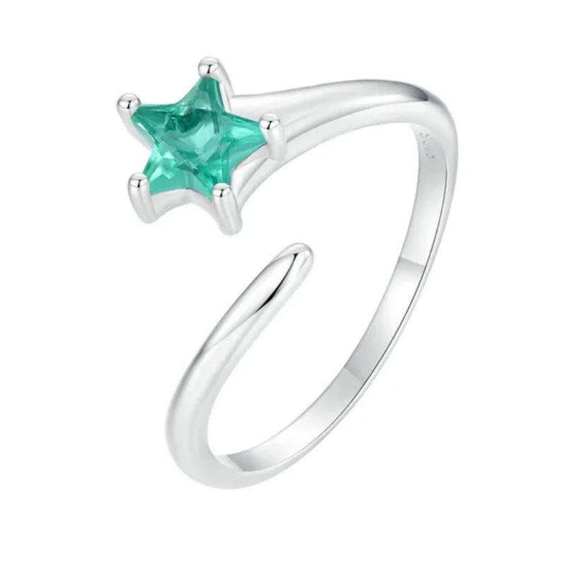 ALHAJAS - Anillo Ajustable Estrella Fugaz Para Mujer