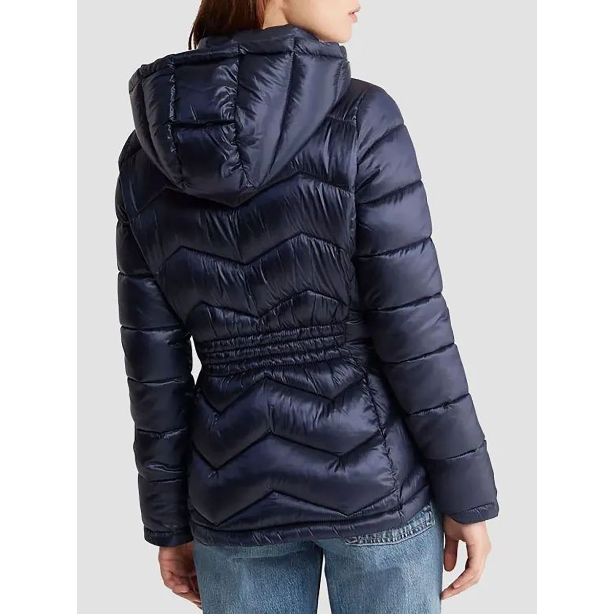 CALVIN KLEIN - Rompeviento azul plegable con capota Calvin Klein