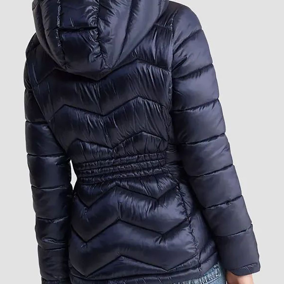 CALVIN KLEIN - Rompeviento azul plegable con capota Calvin Klein