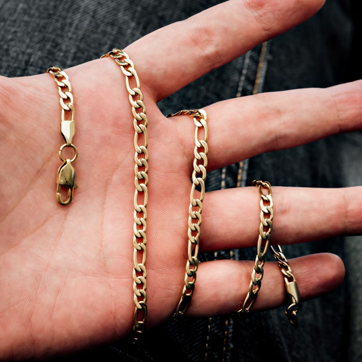 GLEAM GOLD - Cadena Oro Laminado 18K Tejido Carter 2MM 65 CM Unisex