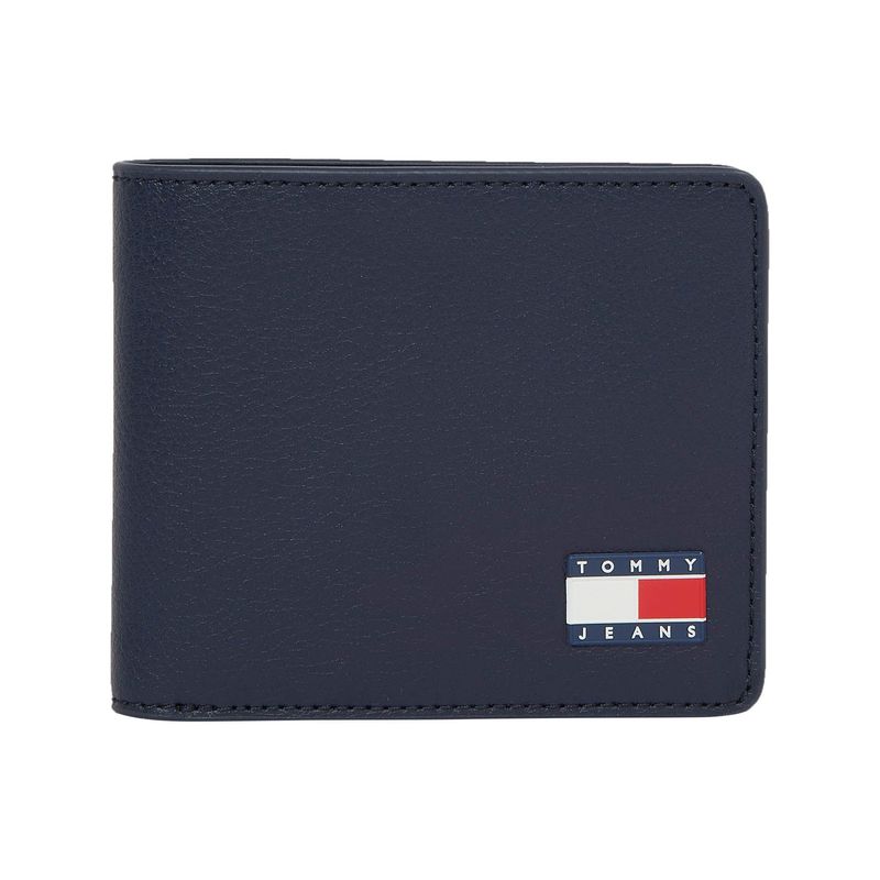 TOMMY HILFIGER - Billetera azul heritage con logo Tommy Hilfiger