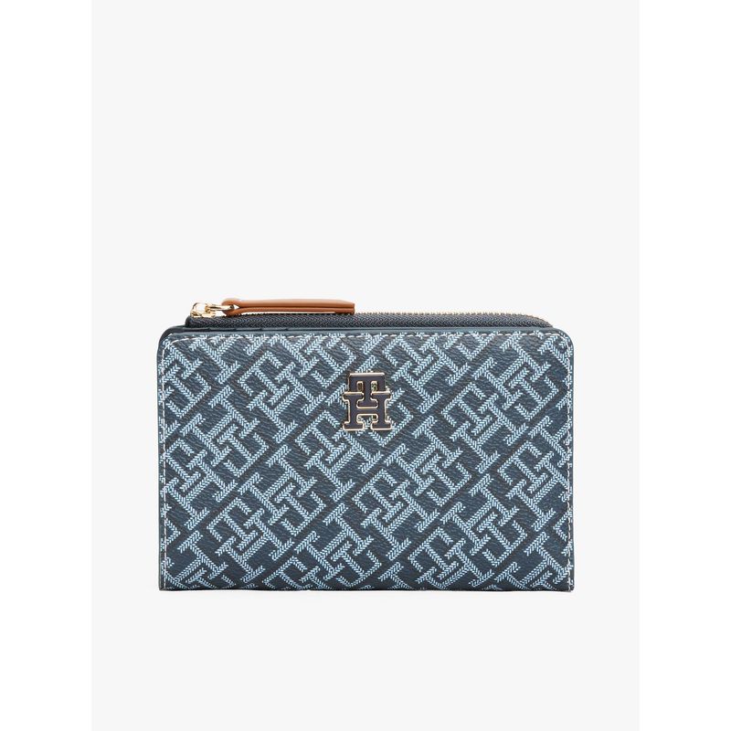 TOMMY HILFIGER - Billetera azul plegable TH Monoplay Tommy Hilfiger