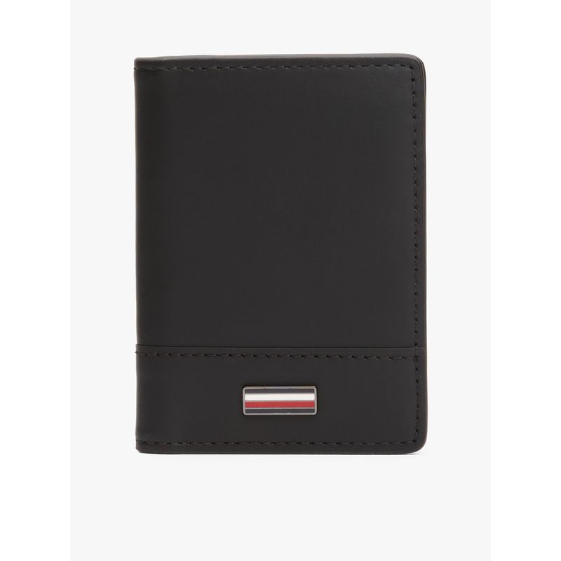 TOMMY HILFIGER - Billetera negra plegable Corporate Tommy Hilfiger