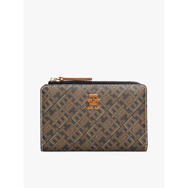 TOMMY HILFIGER - Billetera negra plegable TH Monoplay Tommy Hilfiger