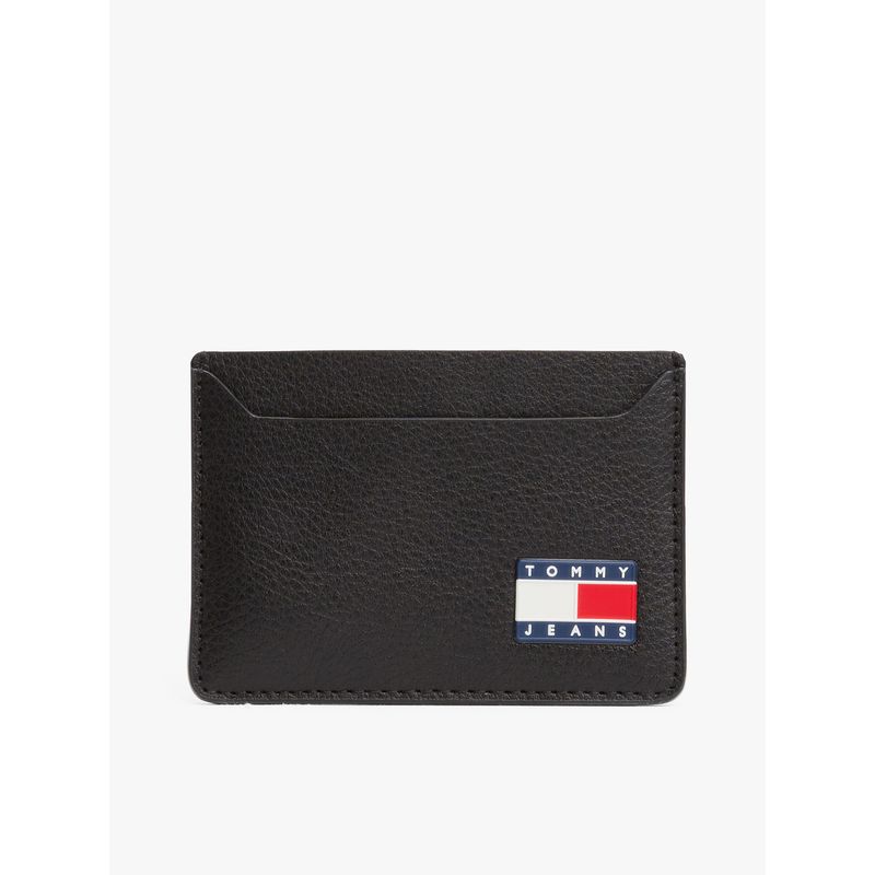 TOMMY HILFIGER - Tarjetero negro Heritage Tommy Hilfiger