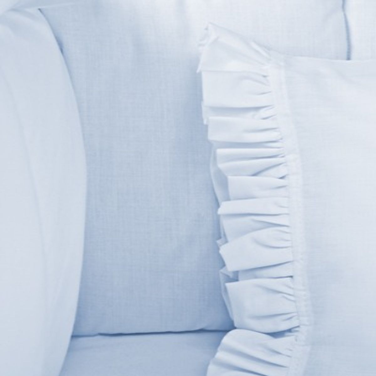 LILE - Juego de Sábanas Azul Cielo Boleros para Cunas