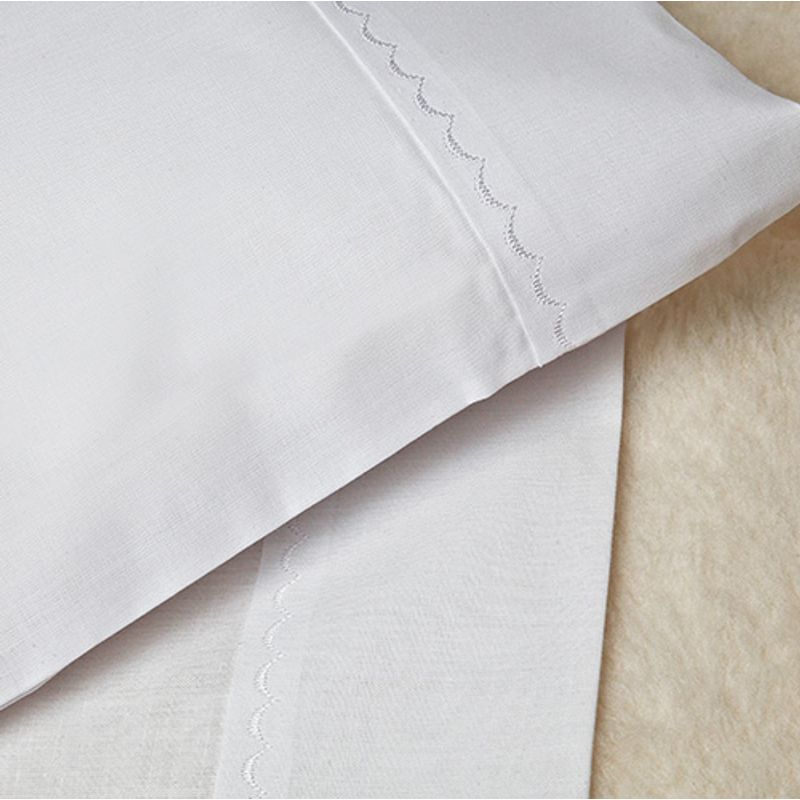 LILE - Sábanas Ajustable + Funda Cuna Blanco