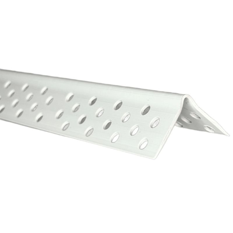 GENERICO - ESQUINERO PLÁSTICO PVC PERFORADO BLANCO PARA PARED - UAP PERFILES - 10 UNIDADES POR PACK