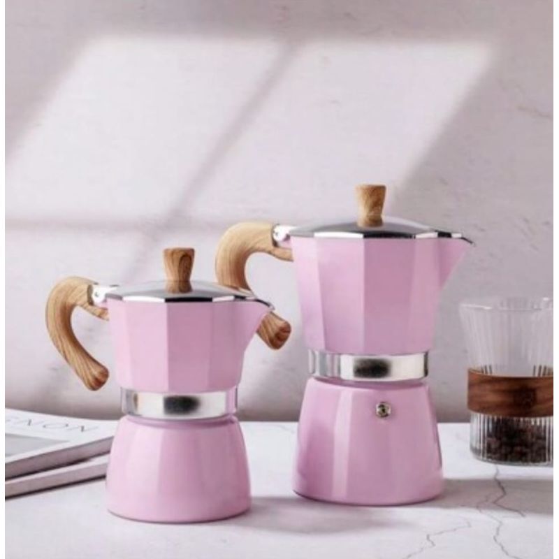 GENERICO - Cafetera Venezia 6 Tazas Inducción Rosa