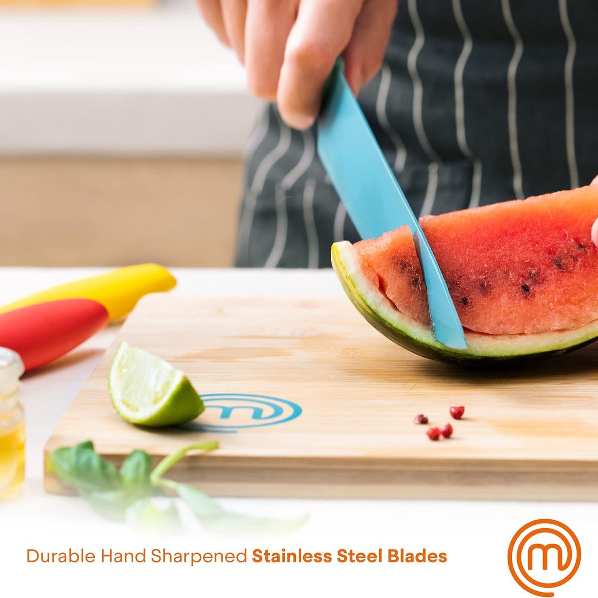 MASTERCHEF - Set De Cuchillos Masterchef Con Protector Importados