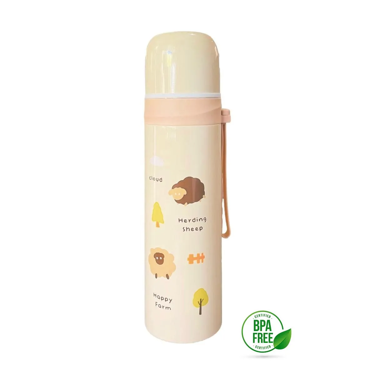 MUNDO BEBE - Termo Agua Caliente Bebe 450ML Beige  Niña Niño