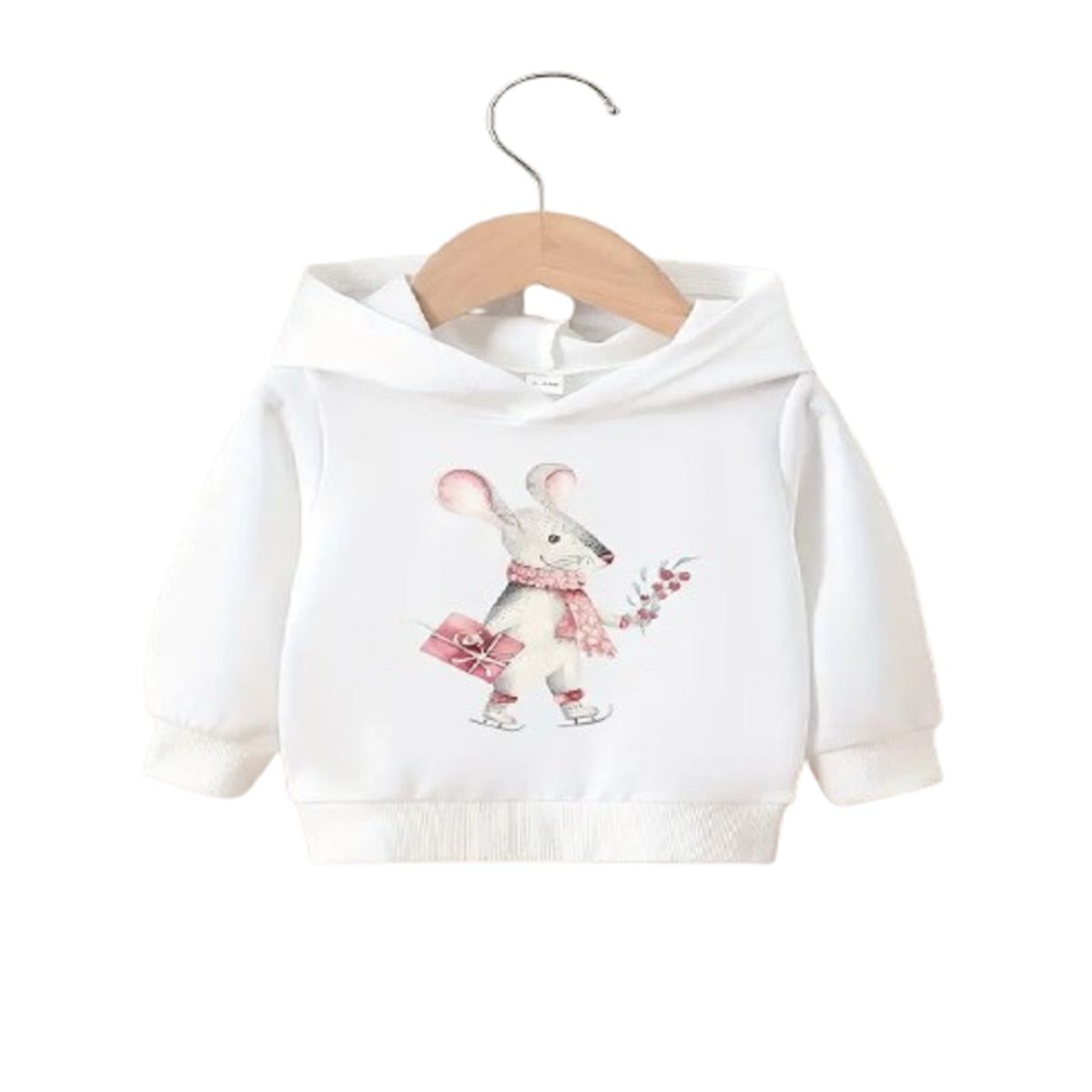 100 - Sueter Blanco de Bebe con Ratoncito