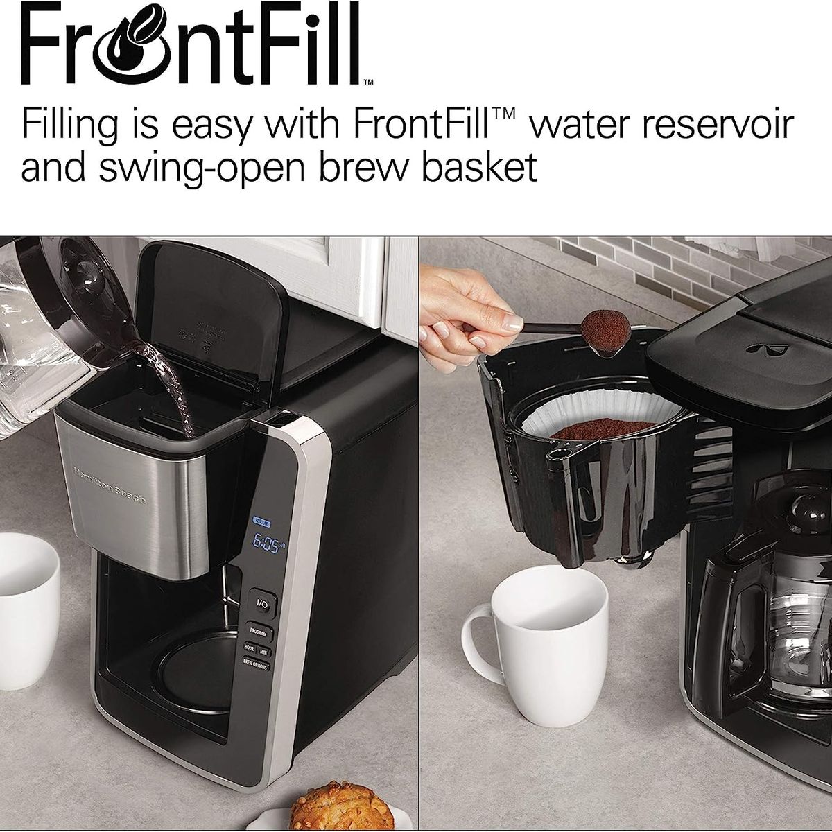 HAMILTON BEACH - Cafetera Programable 12 Tazas Frontfill Hamilton Beach 46321