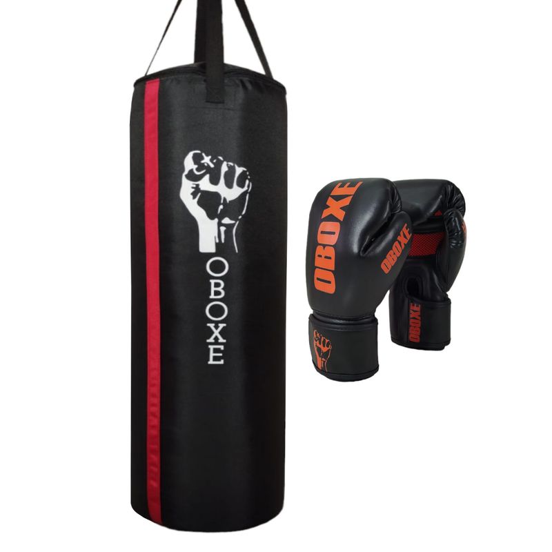 GENERICO - Saco De Boxeo Tula Profesional Mma 1X 34cm + Par Guantes Pro