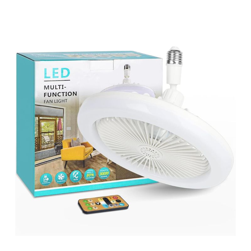 GENERICO - Ventilador con lámpara y control remoto