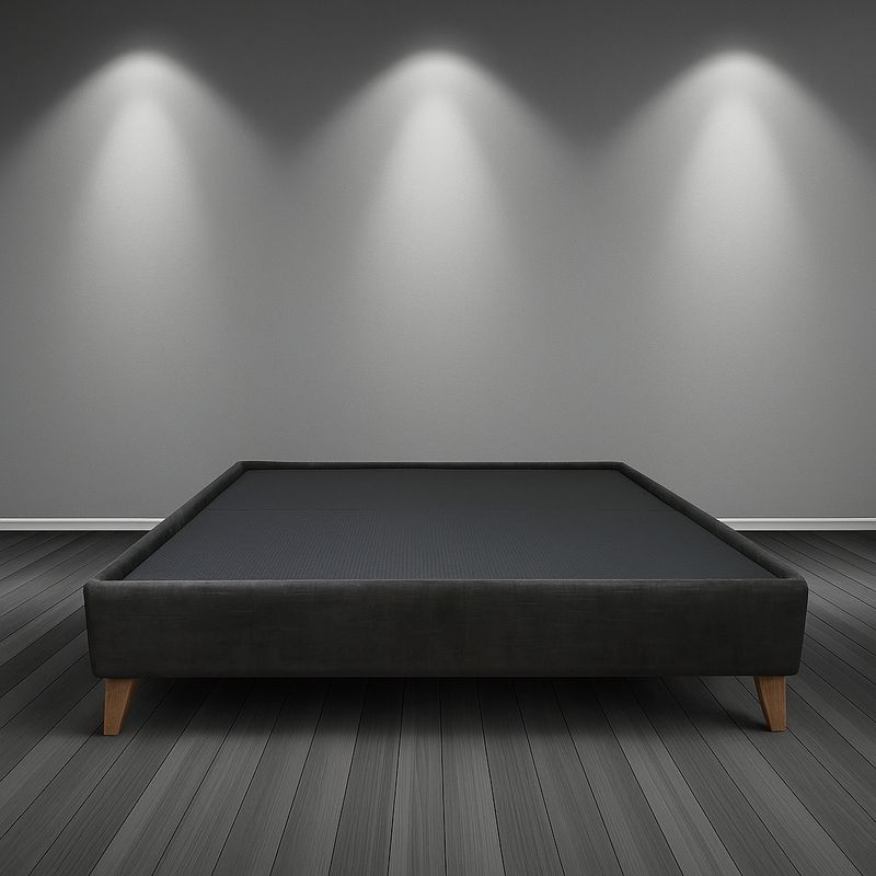 GENERICO - Base-cama Gris Plomo 140 pata de madera (cama Doble)
