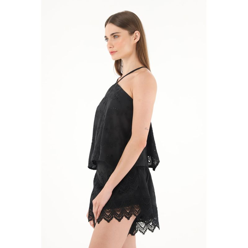 TENNIS - Camisa tipo pañoleta en ojalillo para mujer