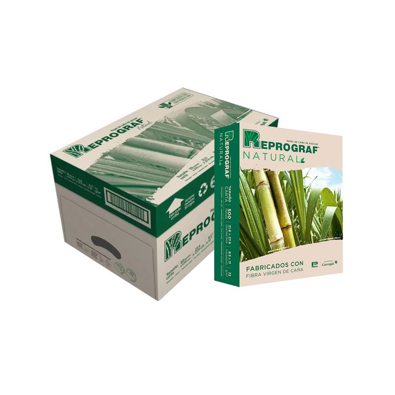 REPROGRAF - Caja Resma Papel Ecológico Carta Reprograf X 10 Unidades
