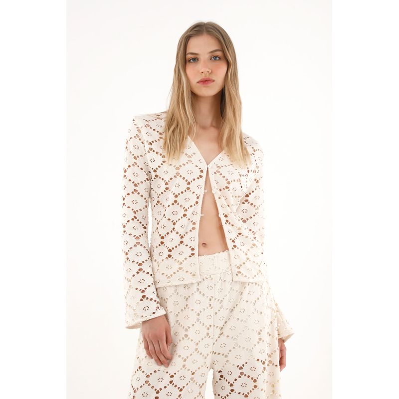 TENNIS - Camisa en tejido de punto crudo para mujer