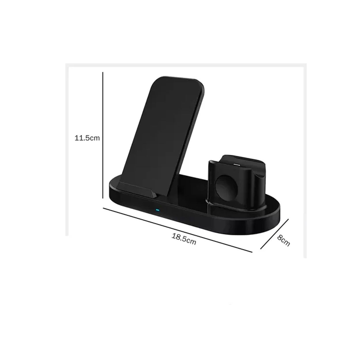 GENERICO - Base Estación De Carga 3 En 1 Inalámbrico Qi Multifuncional