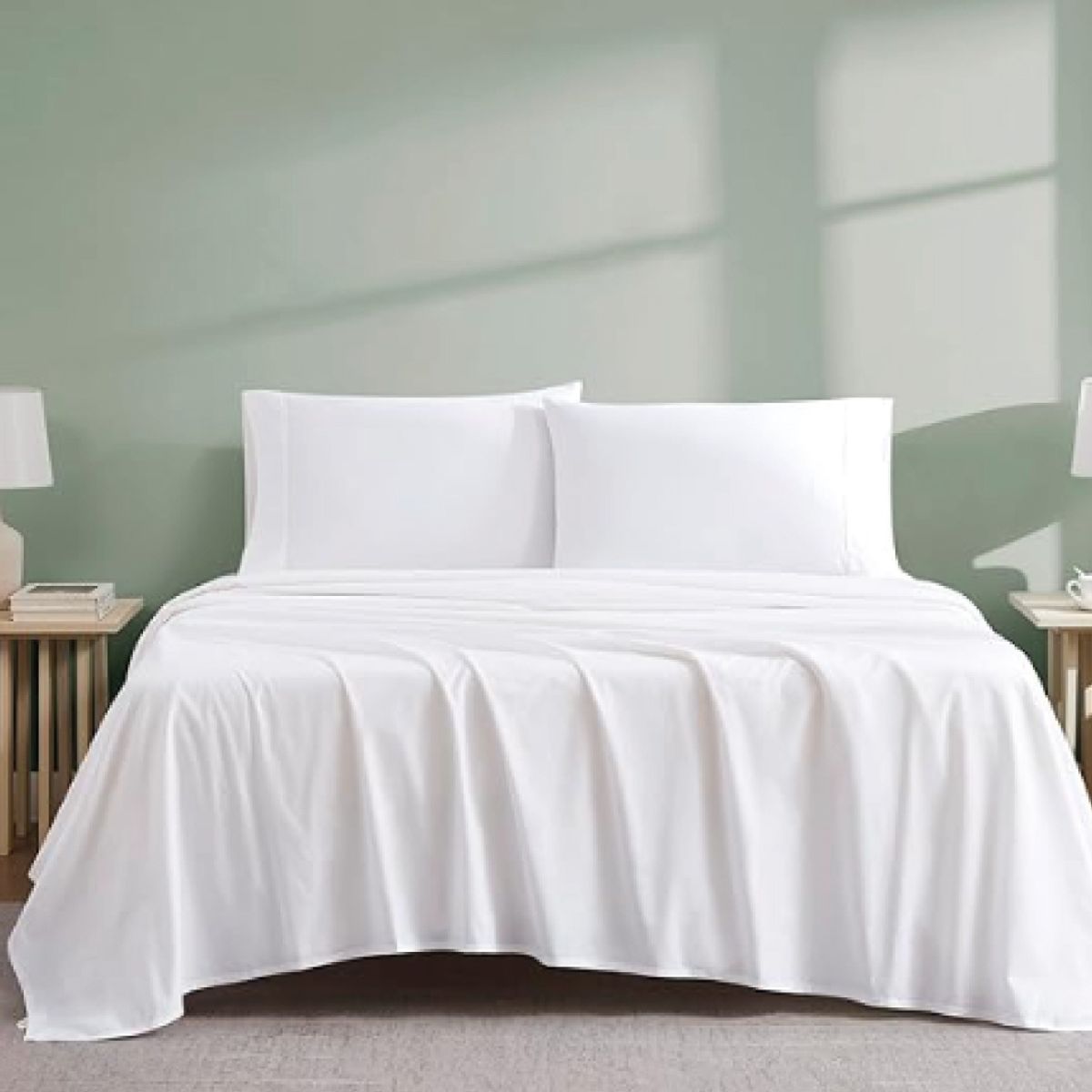 MY HOME STORE - Sábana 300 Hilos Blanco - Sencillo