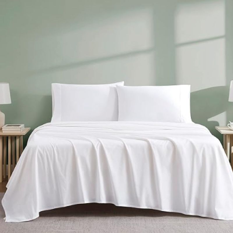 MY HOME STORE - Sábana 300 Hilos Blanco - Sencillo