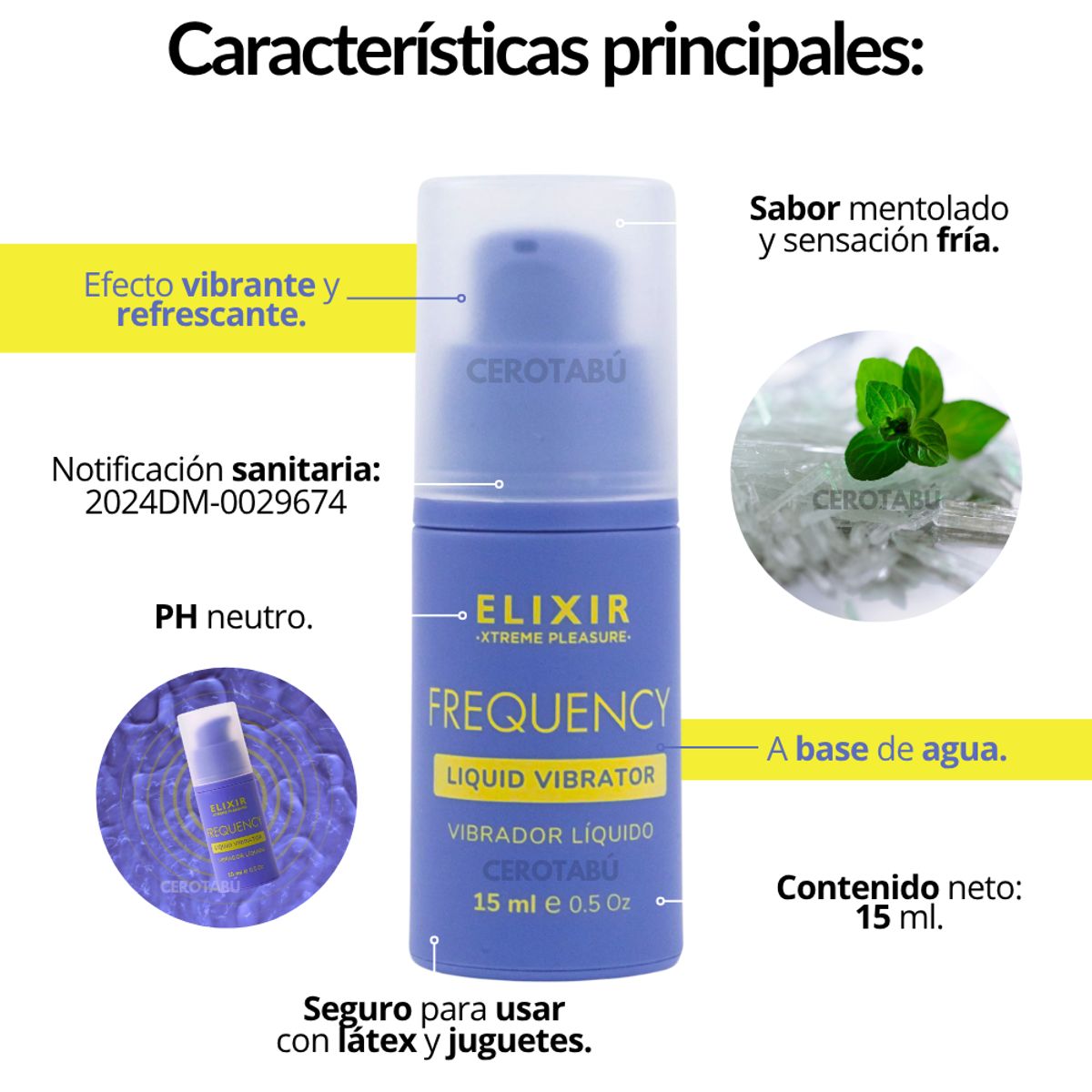 ELIXIR - Lubricante Sensación Fría Vibrador Líquido Elixir 15ml