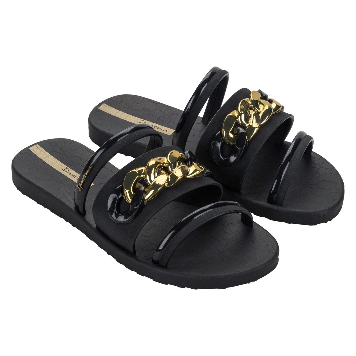 IPANEMA - SANDALIAS NEGRO MUJER IPANEMA METAL GLAM SLIDE 27353-BN319
