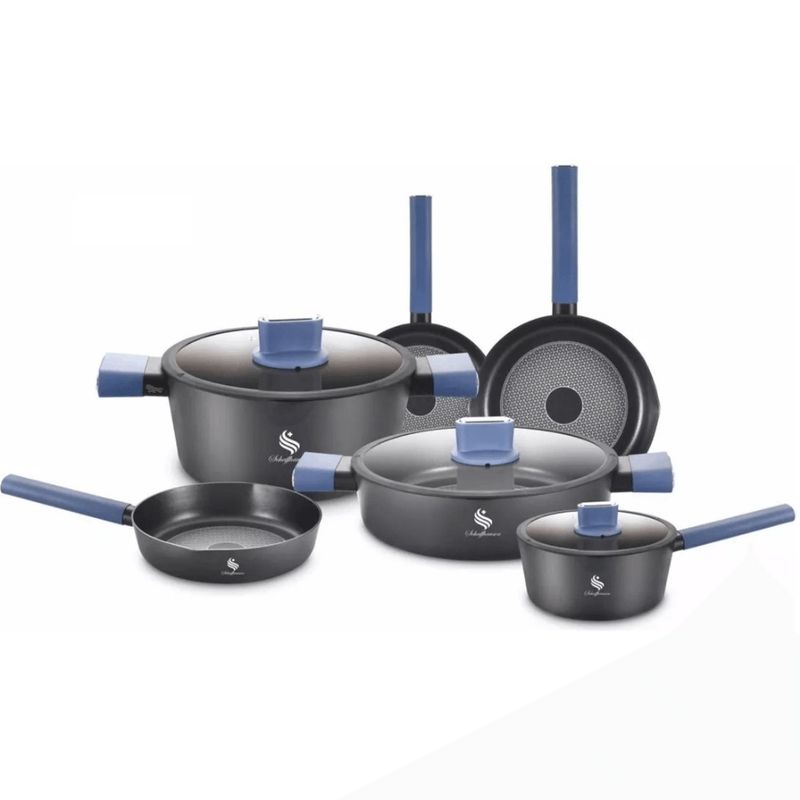 GENERICO - Juego De Ollas Ceramica Granito Antiadherente Schaffhausen 9 Piezas