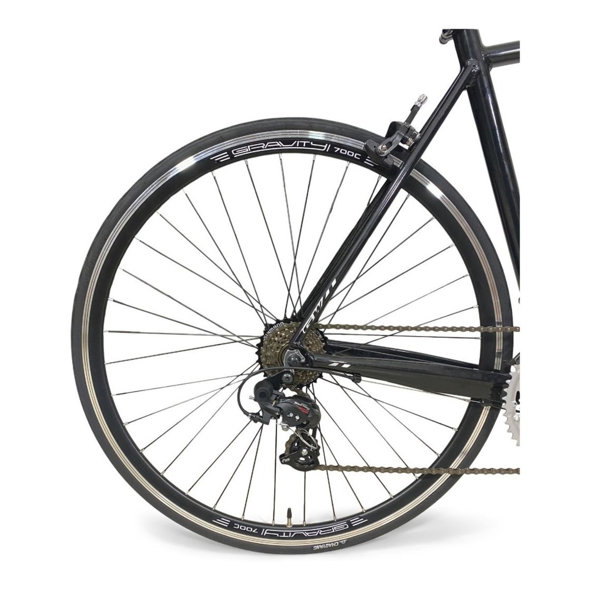 GW - Bicicleta Ruta Gw Flamma Shimano 43 R700 14Vel Negro.