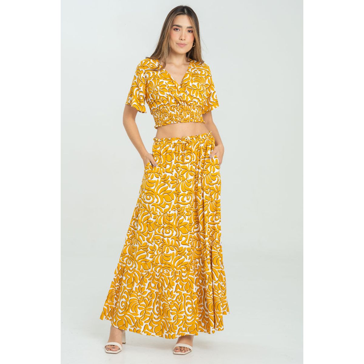 RAGGED - Falda sam Amarillo mostaza Ragged