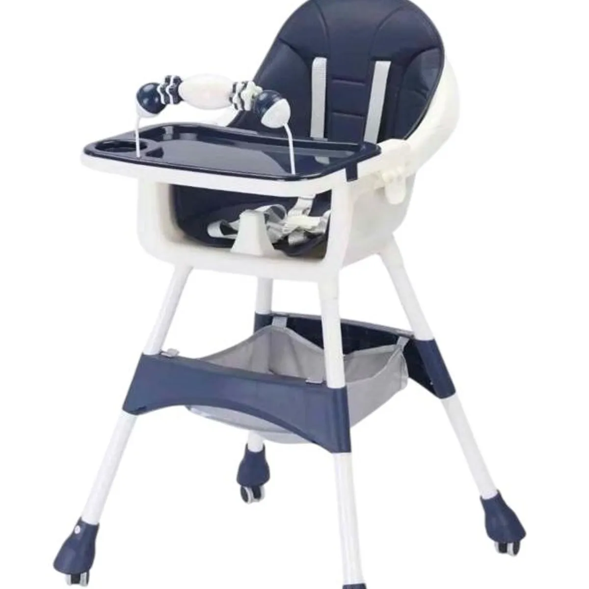 GENERICO - Silla Comedor Plegable Bebe 2en1 Acolchado Ruedas Didáctico