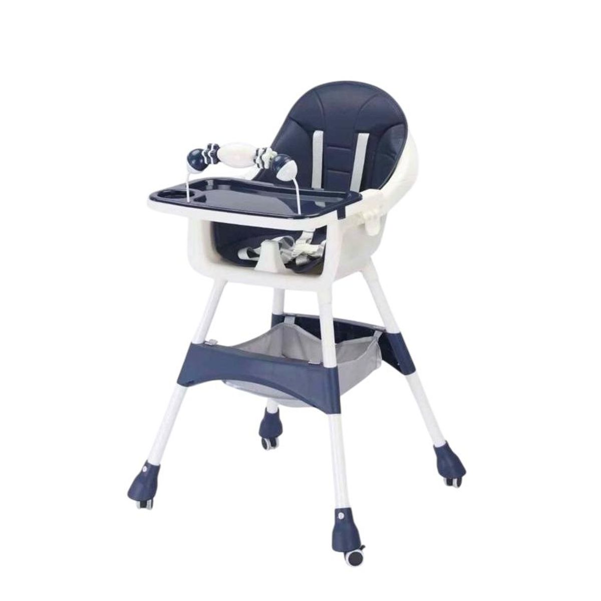 GENERICO - Silla Comedor Plegable Bebe 2en1 Acolchado Ruedas Didáctico