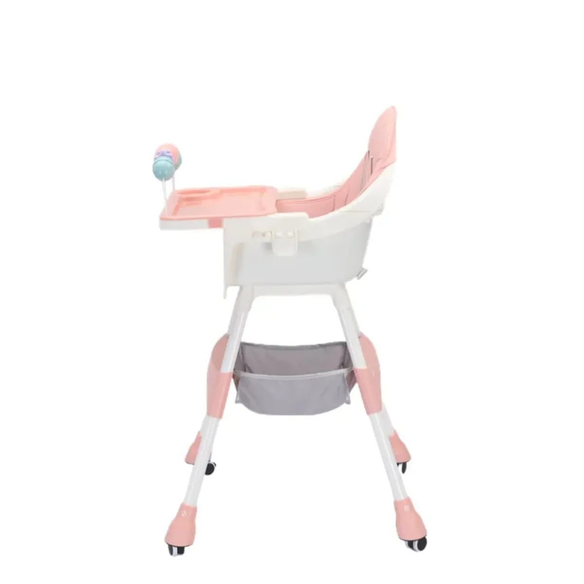 GENERICO - Silla Comedor Plegable Bebe 2en1 Acolchado Ruedas Didáctico