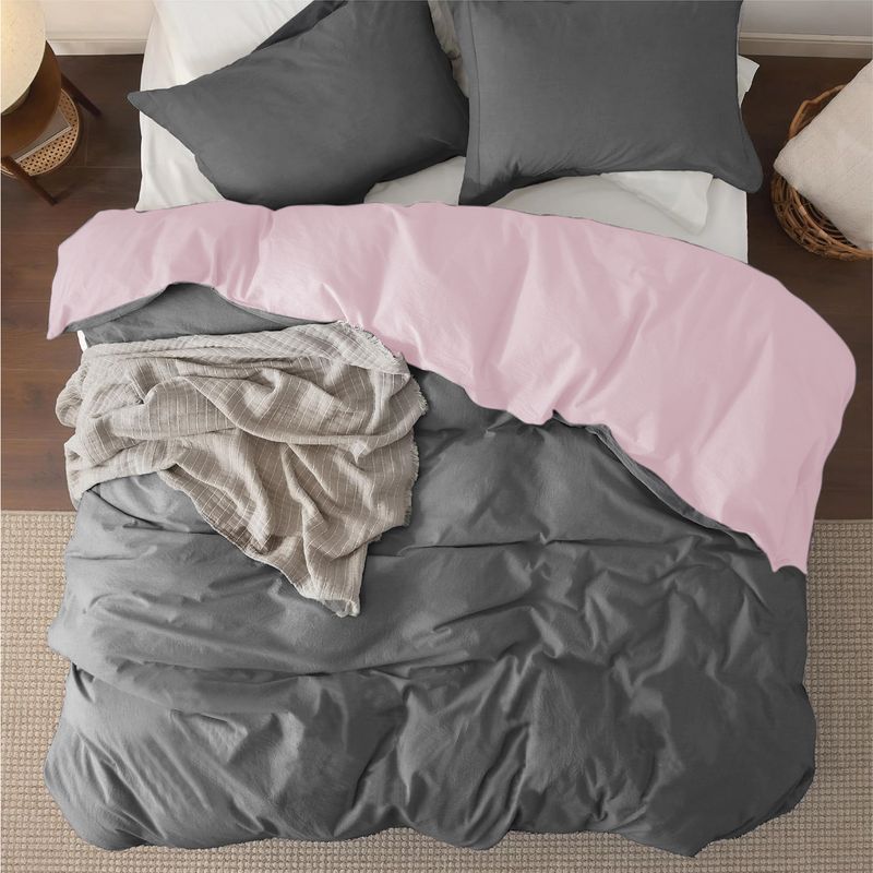 MY HOME STORE - Duvet Cove Rosado Gris Claro  - Plumón Sencillo