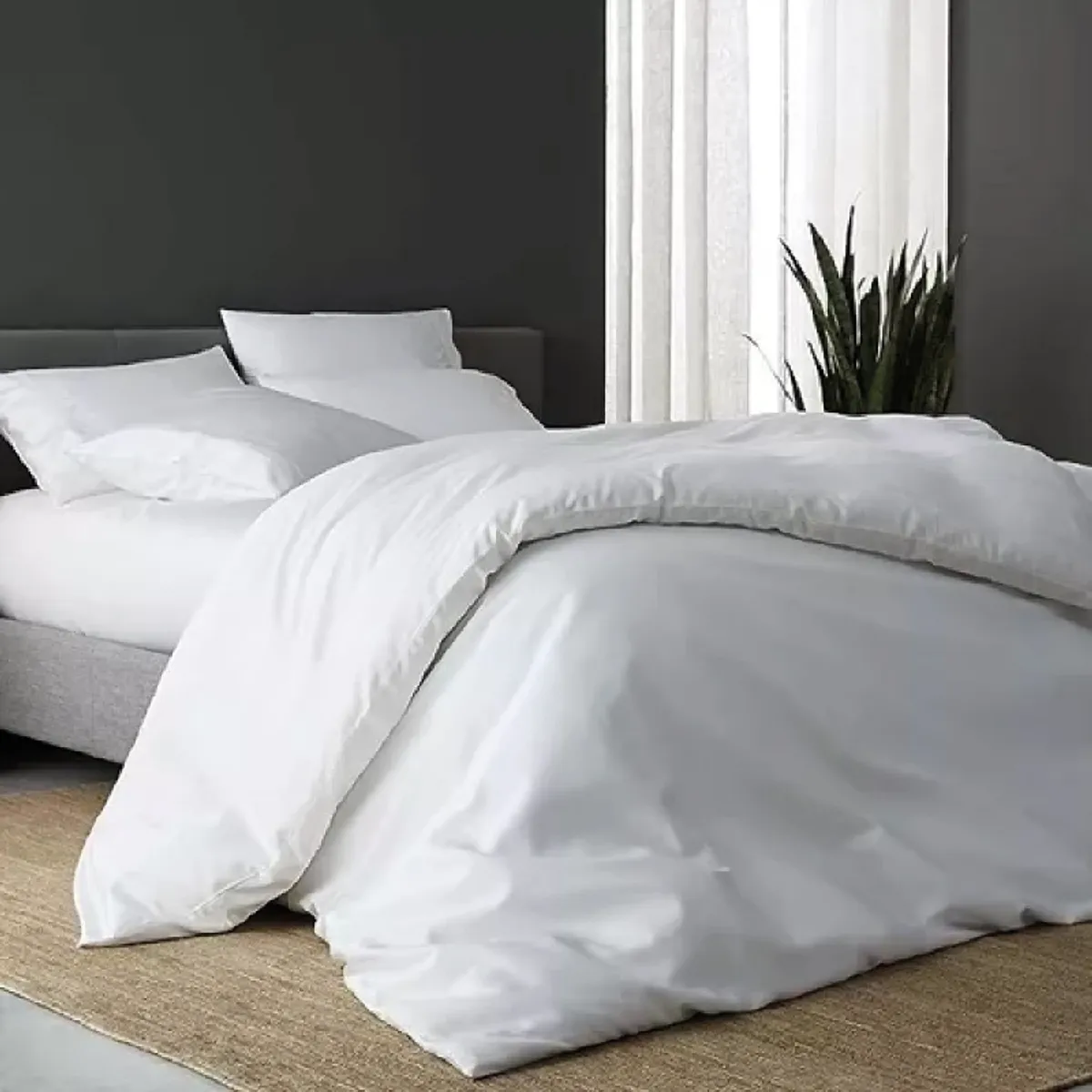 MY HOME STORE - Duvet 100% Algodón Sencillo + plumon - Blanco
