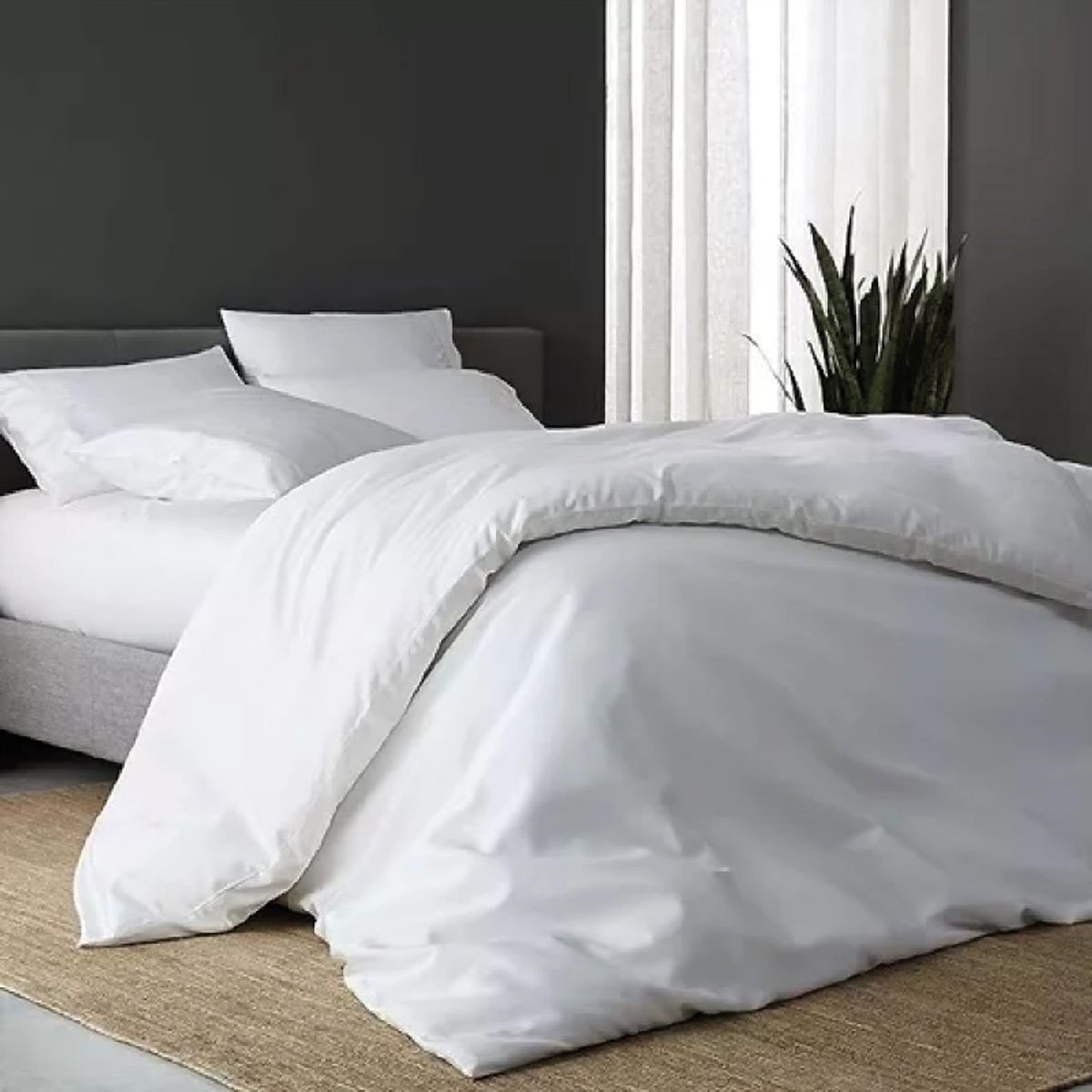 MY HOME STORE - Duvet 100% Algodón Semidoble + plumon - Blanco