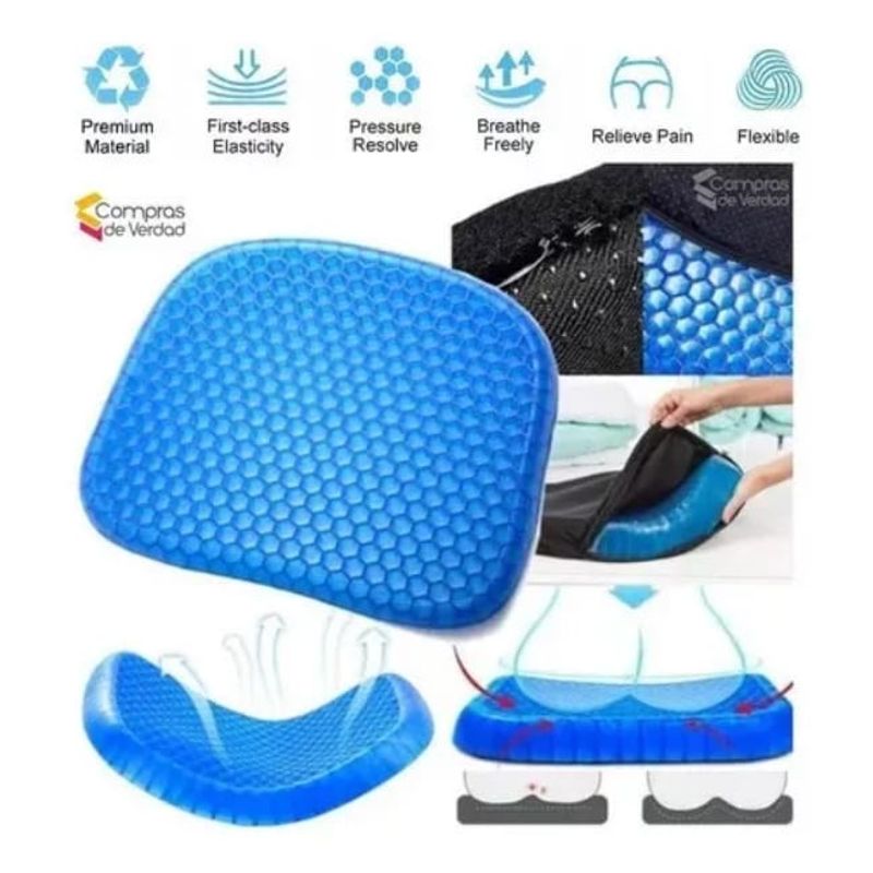 GENERICO - Cojín De Gel Con Funda Para Carro Y Sillas