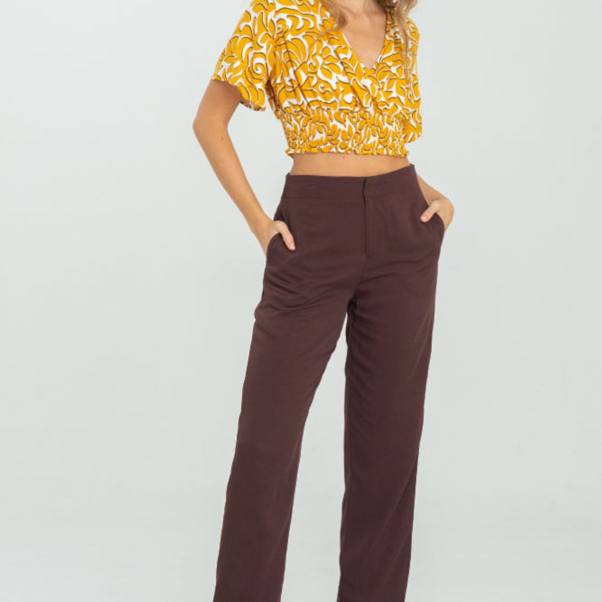 RAGGED - Pantalon rhae Cafe puro Ragged.