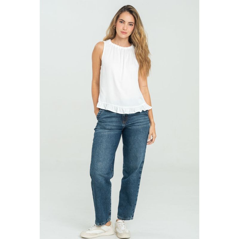 RAGGED - Blusa asterhia Blanco crudo Ragged