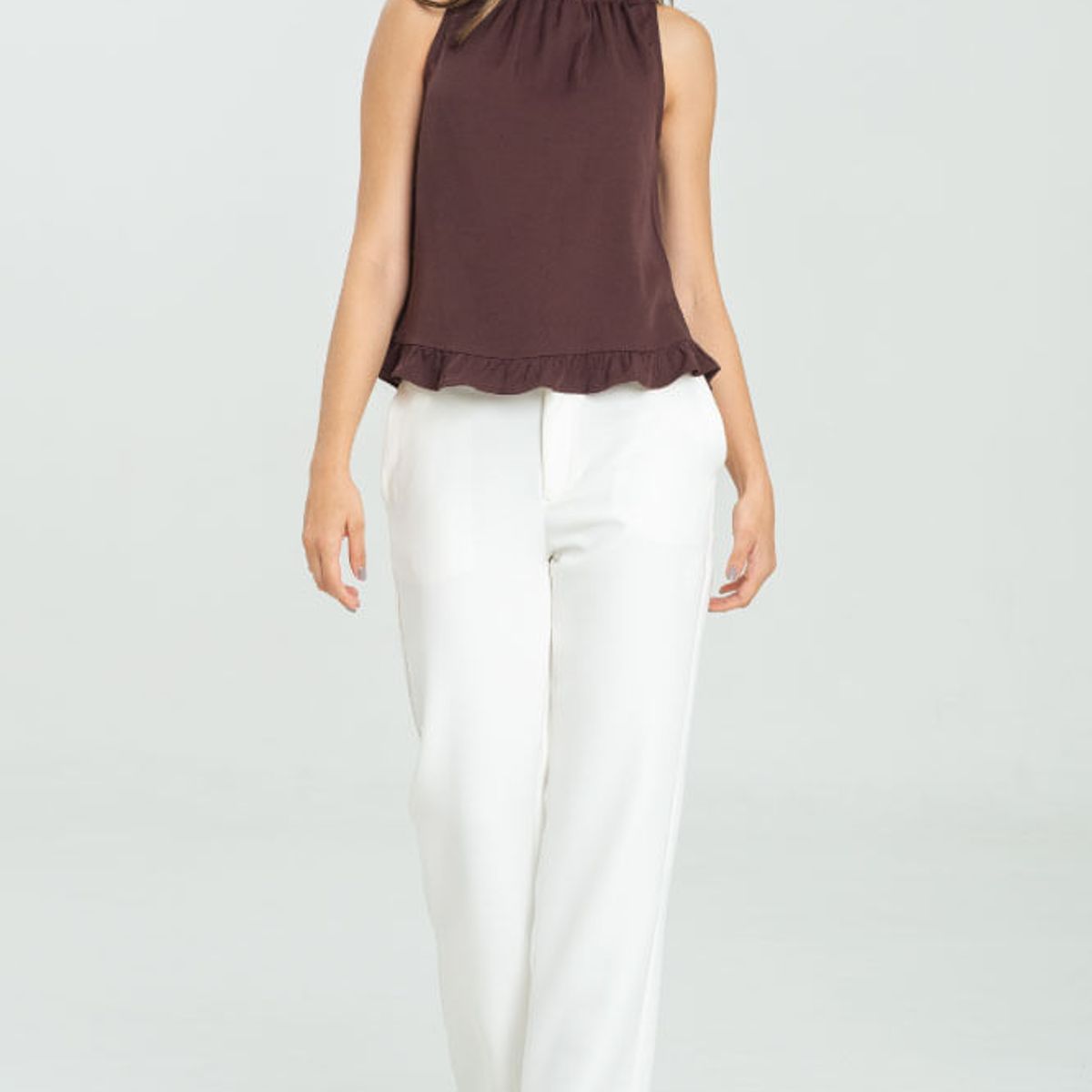 RAGGED - Blusa asterhia Cafe puro Ragged.