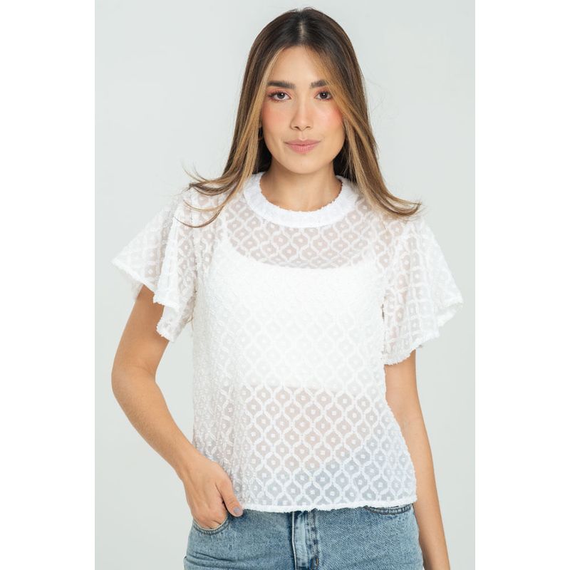 RAGGED - Blusa hayzel Blanco crudo Ragged