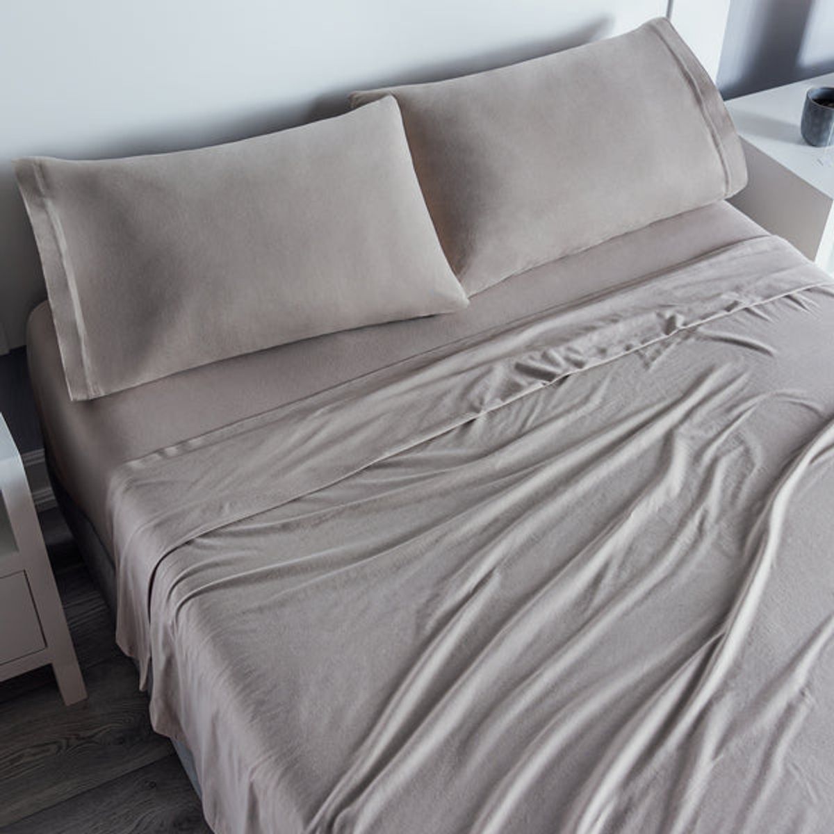 VIANNEY - Sábanas Camiseta Gris Glacial King Size Vianney