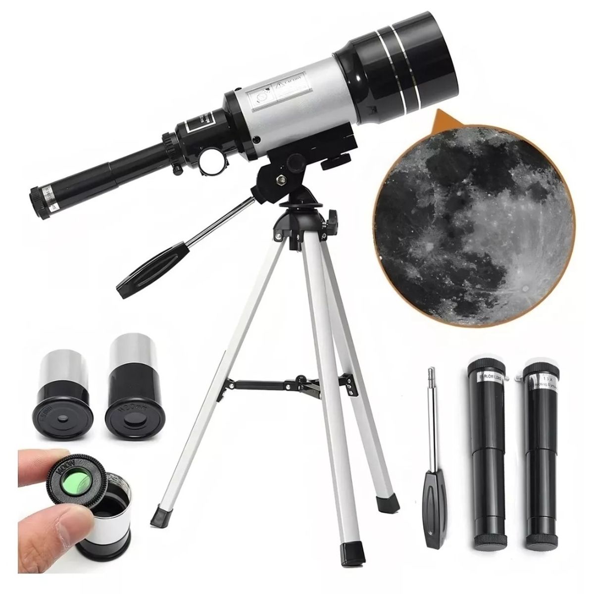 GENERICO - Telescopio Astronómico Monocular Con Tripode blanco