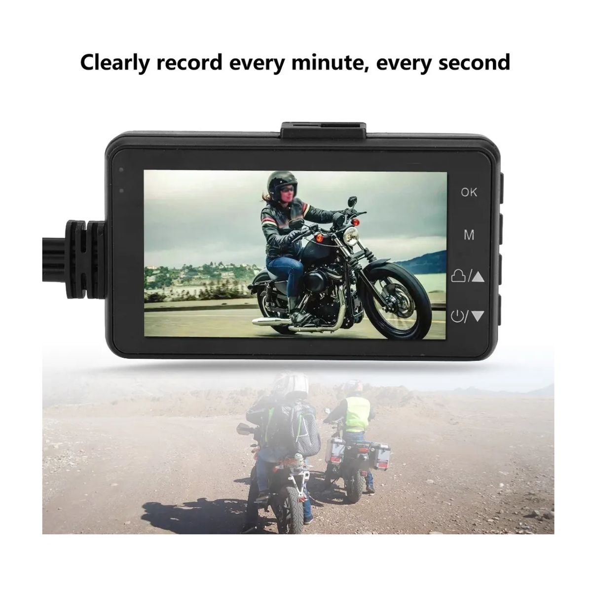 GENERICO - Cámara De Moto Dual Dvr 3inch Full Hd Impermeable Sport Lcd