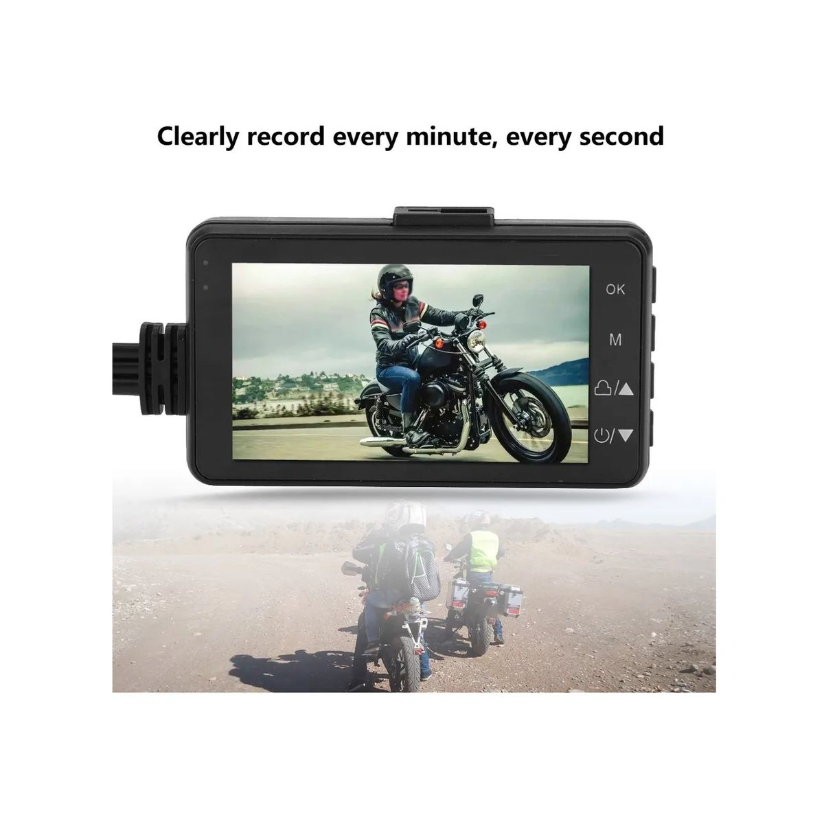 GENERICO - Cámara De Moto Dual Dvr 3inch Full Hd Impermeable Sport Lcd