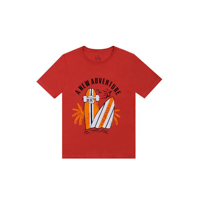 TENNIS - Camiseta naranja con estampado para niño