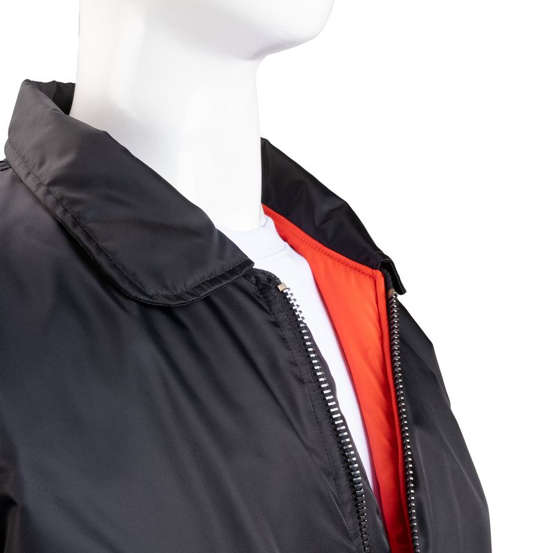 ALMA DE AVIADOR - Chaqueta Super Nylon Cuello Camisero Hombre Negro Alma de Aviador