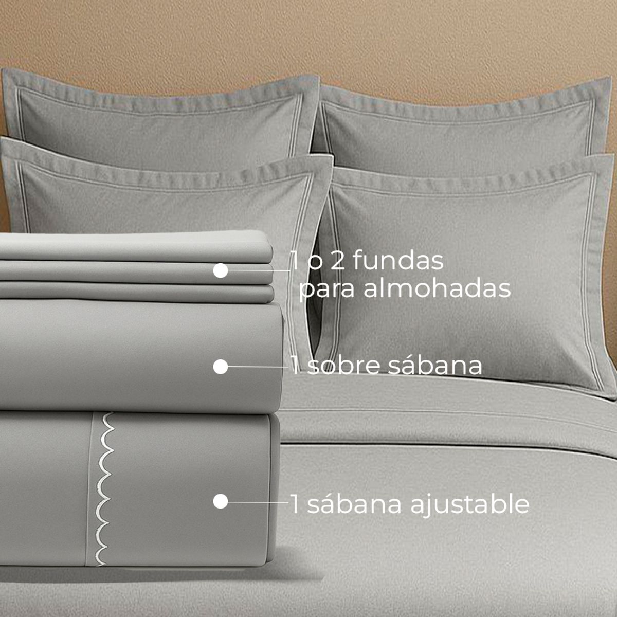 LILE - Juego de Sábanas de Algodón 400 hilos - Variedad de Colores